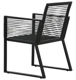 vidaXL Tuinstoelen 2 st PVC-rattan zwart