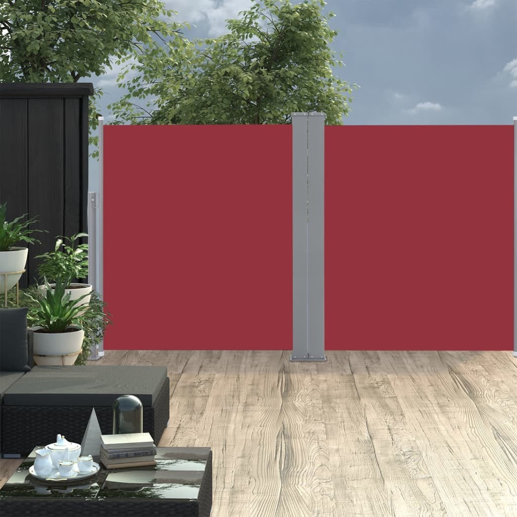 vidaXL Windscherm uittrekbaar 170x600 cm rood