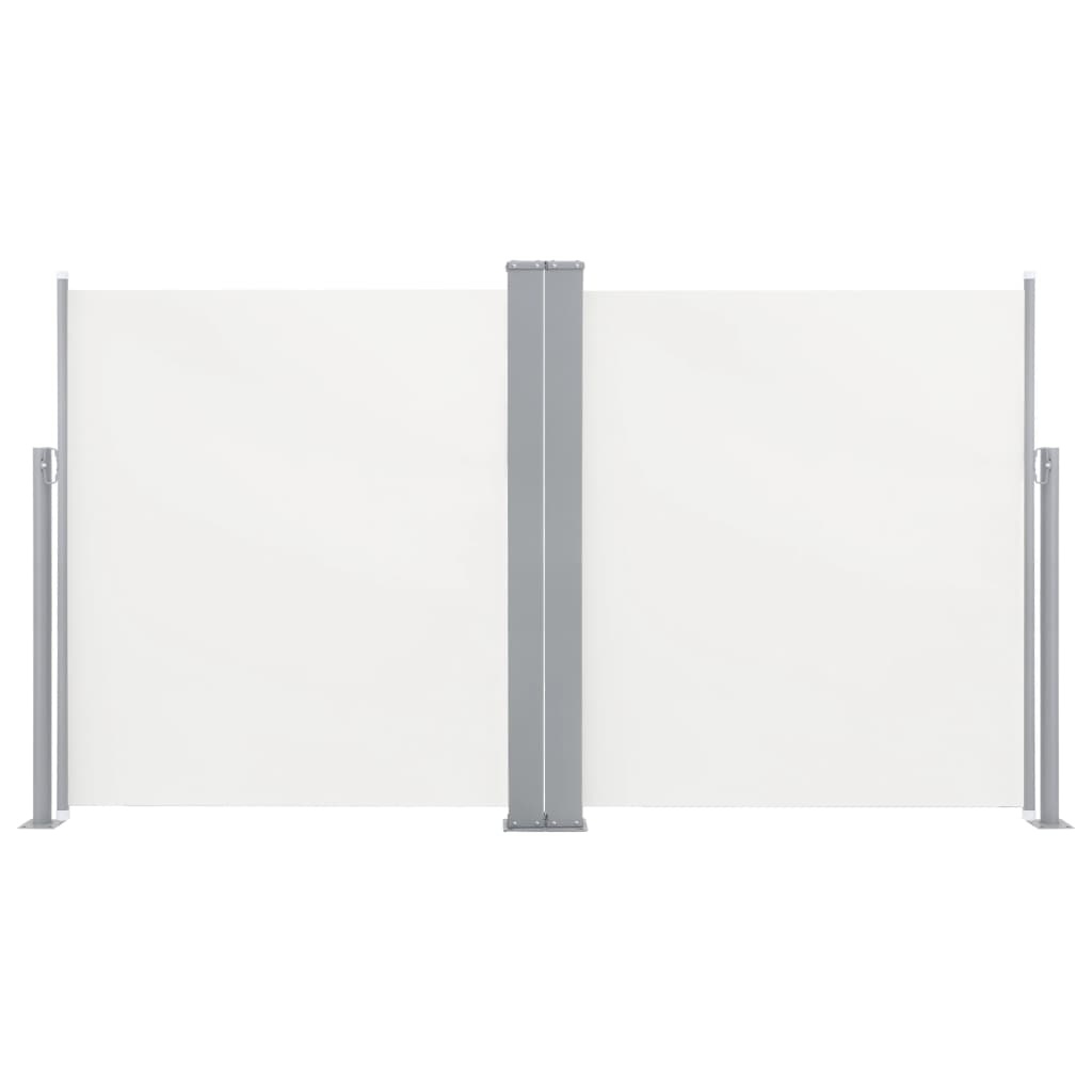 VidaXL Tuinscherm uittrekbaar dubbel 170x600 cm crème