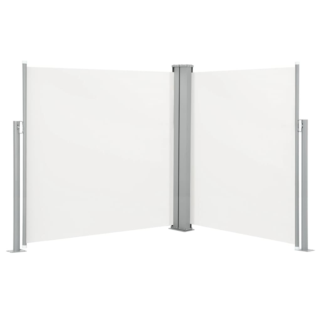 VidaXL Windscherm uittrekbaar 140x600 cm crème