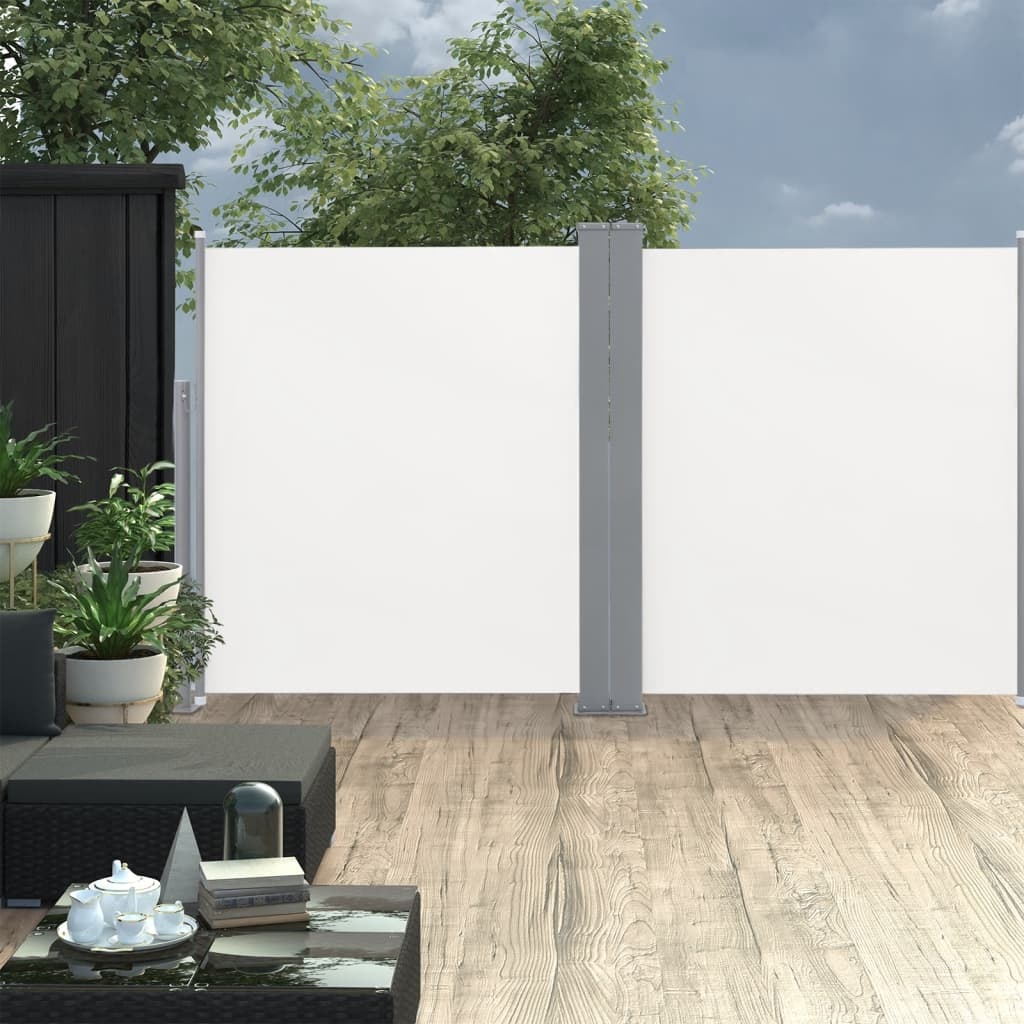 VidaXL Windscherm uittrekbaar 140x600 cm crème