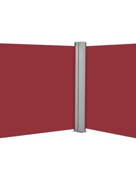 vidaXL Windscherm uittrekbaar 100x600 cm rood