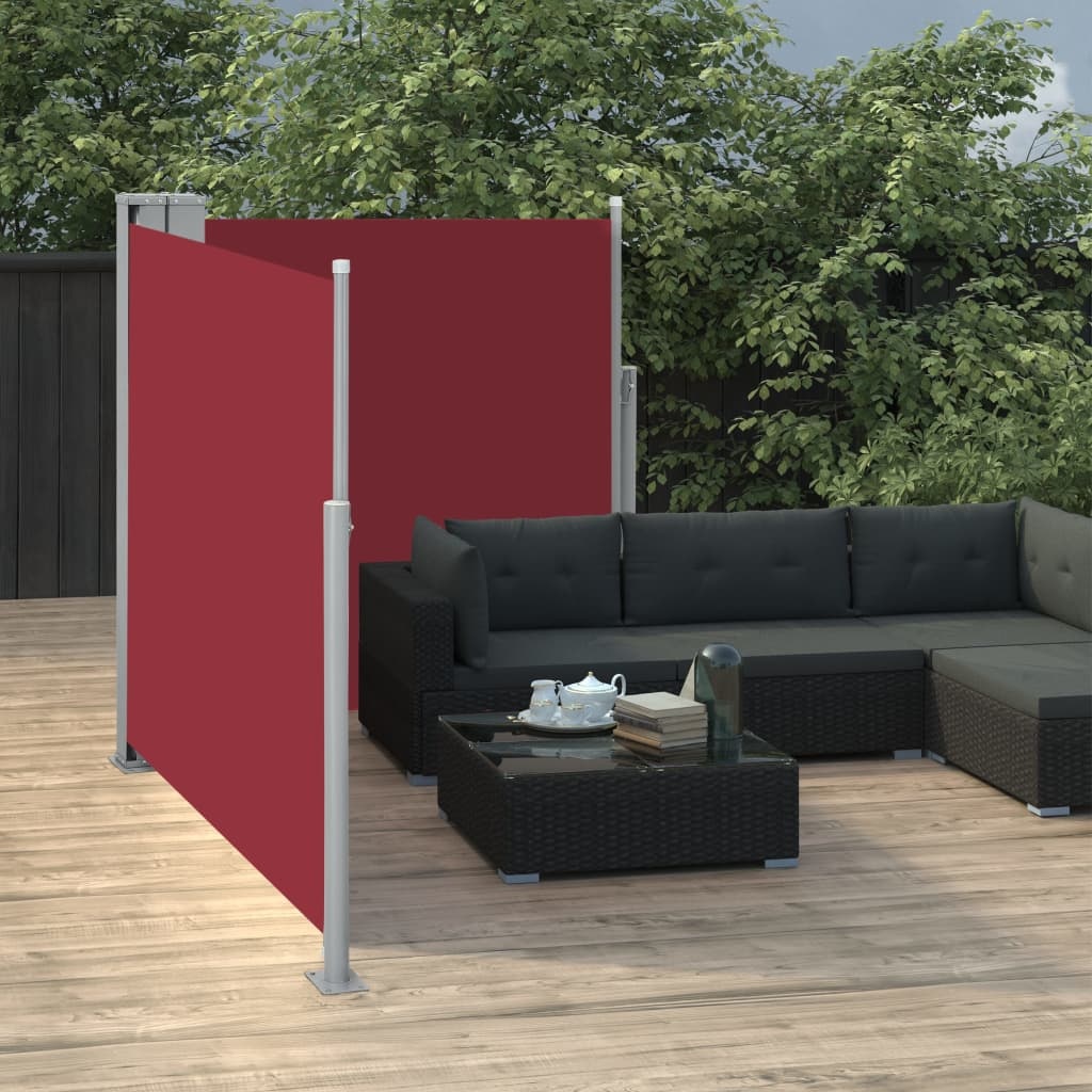 vidaXL Windscherm uittrekbaar 100x600 cm rood