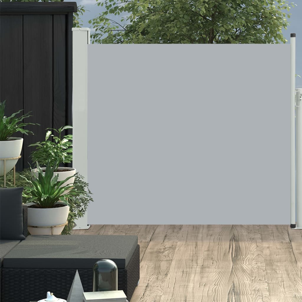 vidaXL Tuinscherm uittrekbaar 100x300 cm grijs