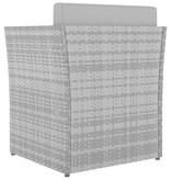 VidaXL Tuinstoel met voetenbank poly rattan antracietkleurig