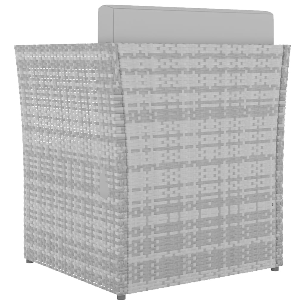 VidaXL Tuinstoel met voetenbank poly rattan antracietkleurig