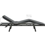 VidaXL Ligbed met kussen poly rattan grijs