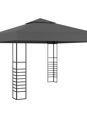 vidaXL Tuinpaviljoen 3x3 m antraciet