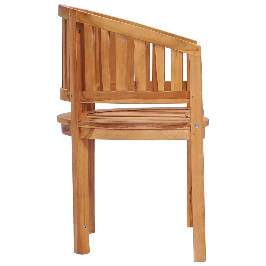 VidaXL Bananenstoelen 2 st massief teakhout