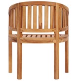 VidaXL Bananenstoelen 2 st massief teakhout