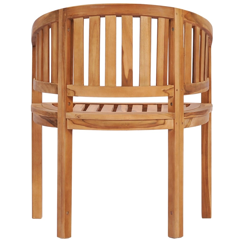 VidaXL Bananenstoelen 2 st massief teakhout