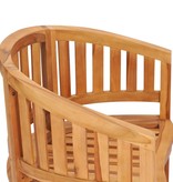 VidaXL Bananenstoelen 2 st massief teakhout