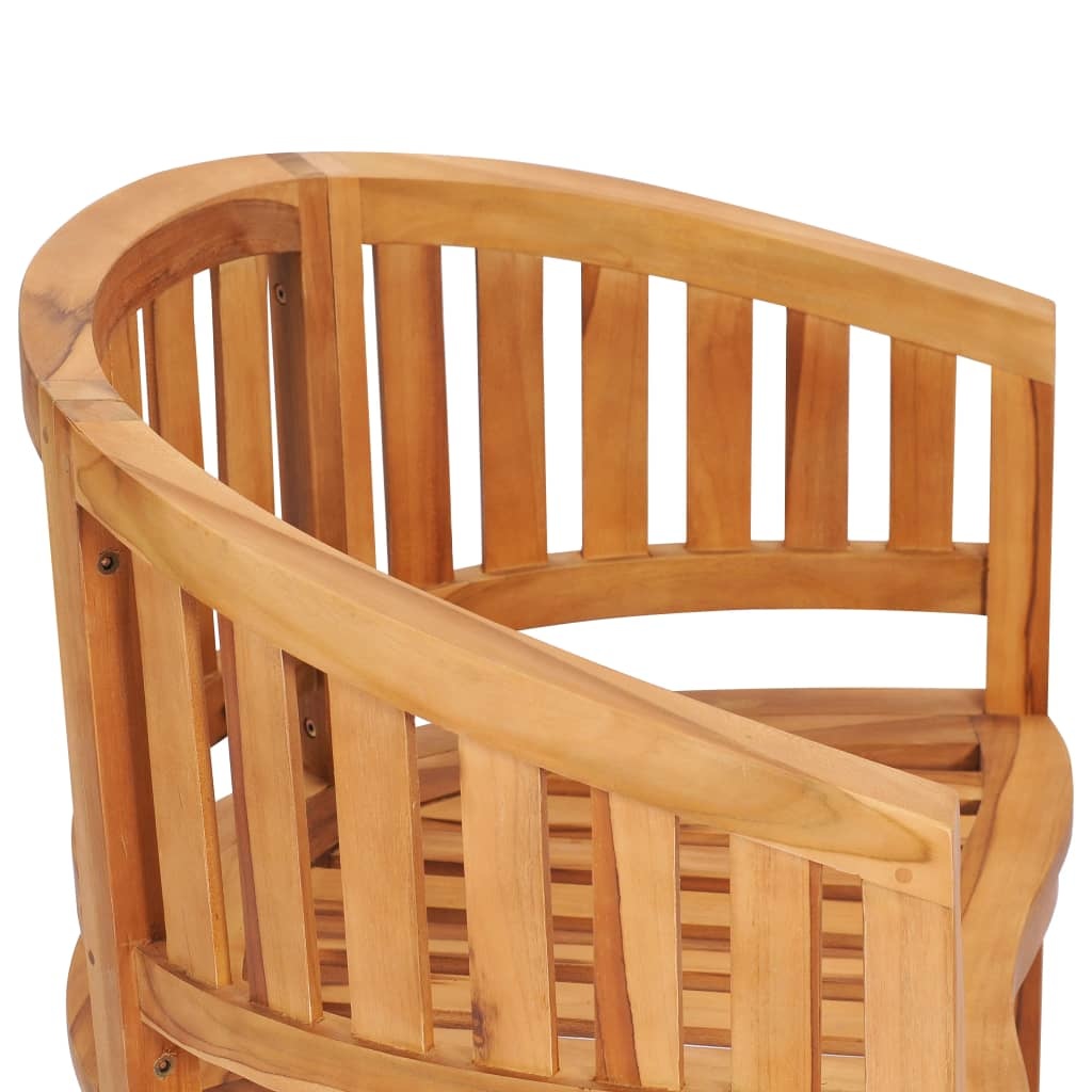 VidaXL Bananenstoelen 2 st massief teakhout