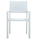 VidaXL Tuinstoel 4 st rattan-look kunststof wit