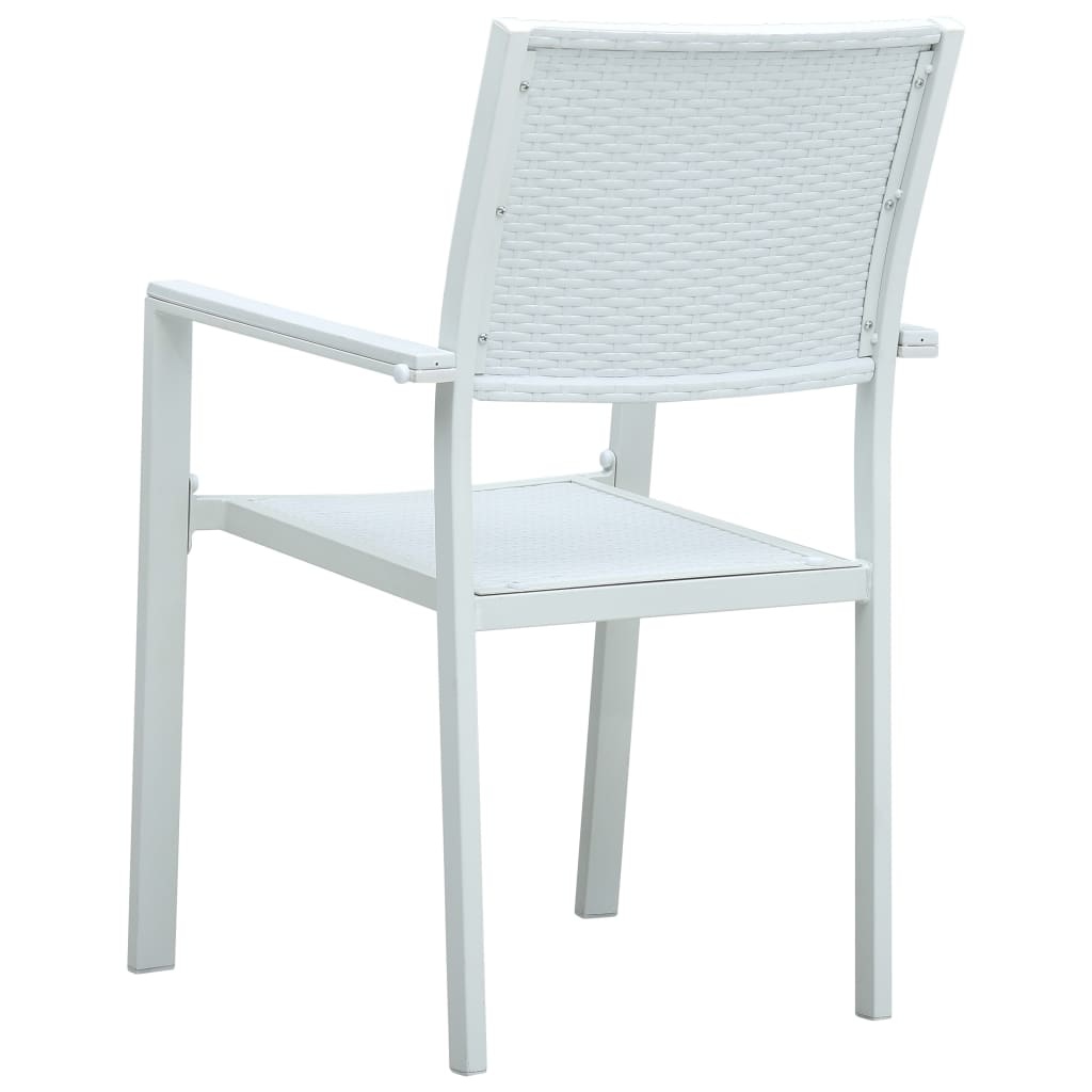 VidaXL Tuinstoel 4 st rattan-look kunststof wit