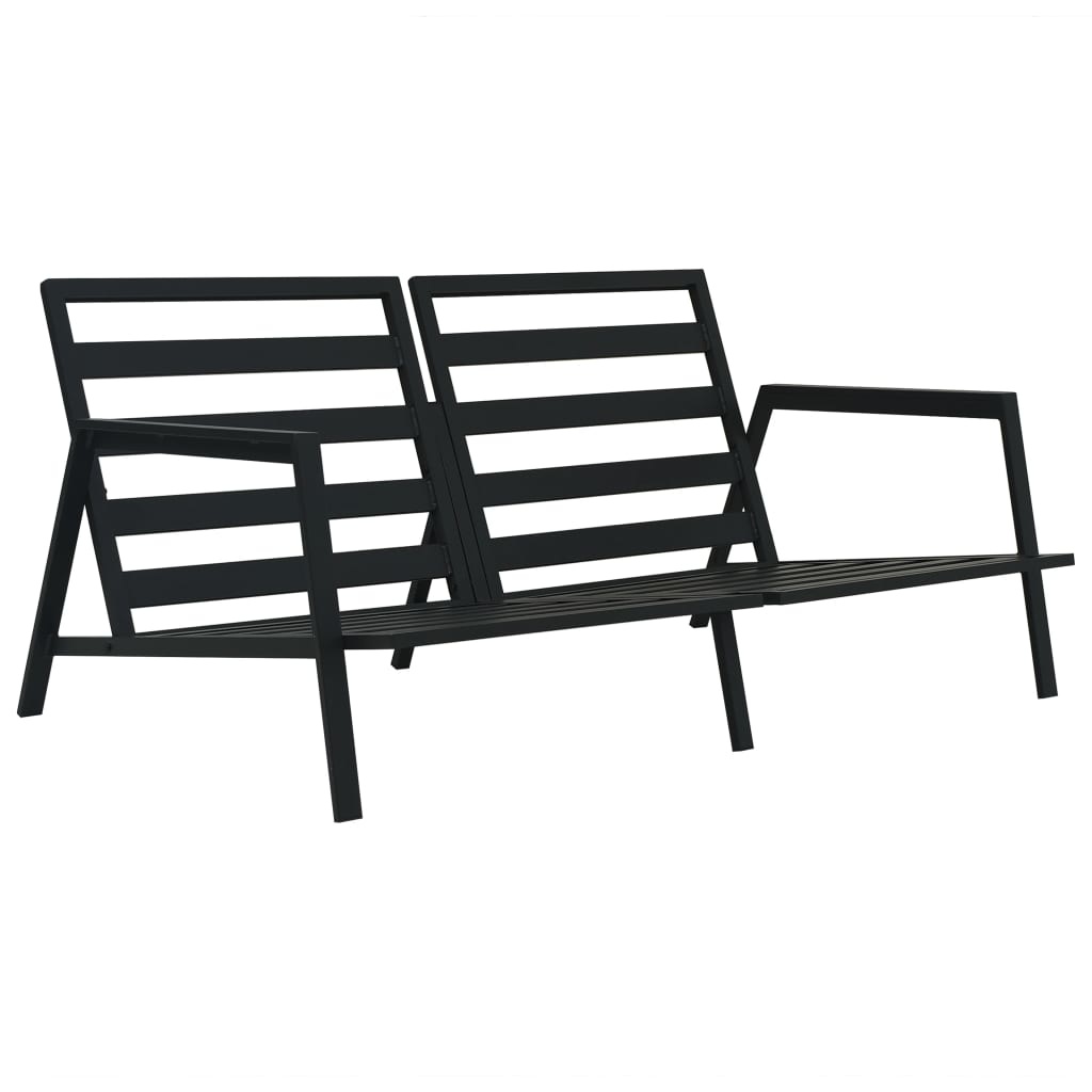 VidaXL 4-delige Loungeset met kussens aluminium donkergrijs