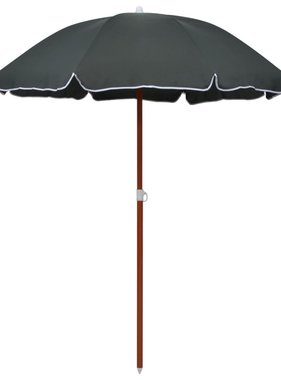 vidaXL Parasol met stalen paal 180 cm antraciet