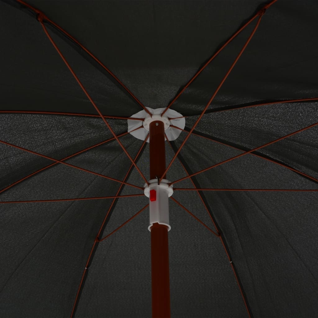 vidaXL Parasol met stalen paal 180 cm antraciet