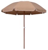 vidaXL Parasol met stalen paal 240 cm taupe