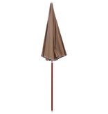 vidaXL Parasol met stalen paal 240 cm taupe