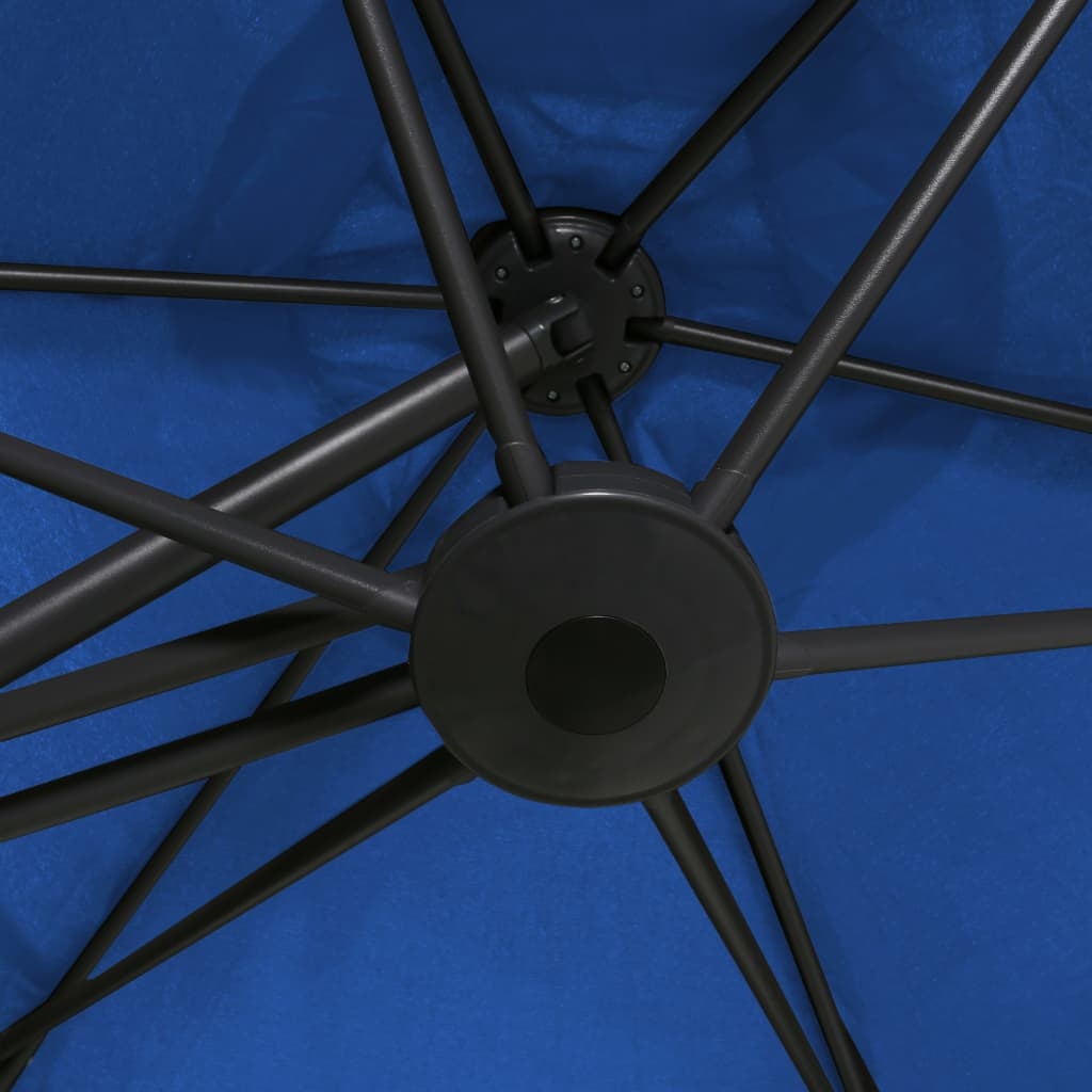 VidaXL Parasol met stalen paal 300 cm azuurblauw