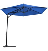 VidaXL Parasol met stalen paal 300 cm azuurblauw