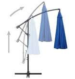 VidaXL Zweefparasol met aluminium paal 3 m blauw