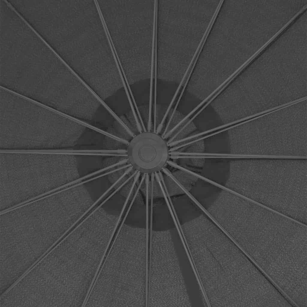 VidaXL Zweefparasol met aluminium paal 3 m zwart