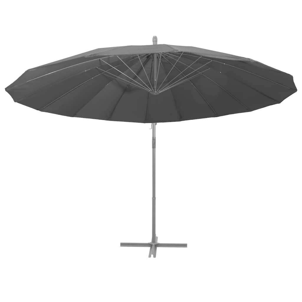 VidaXL Zweefparasol met aluminium paal 3 m zwart