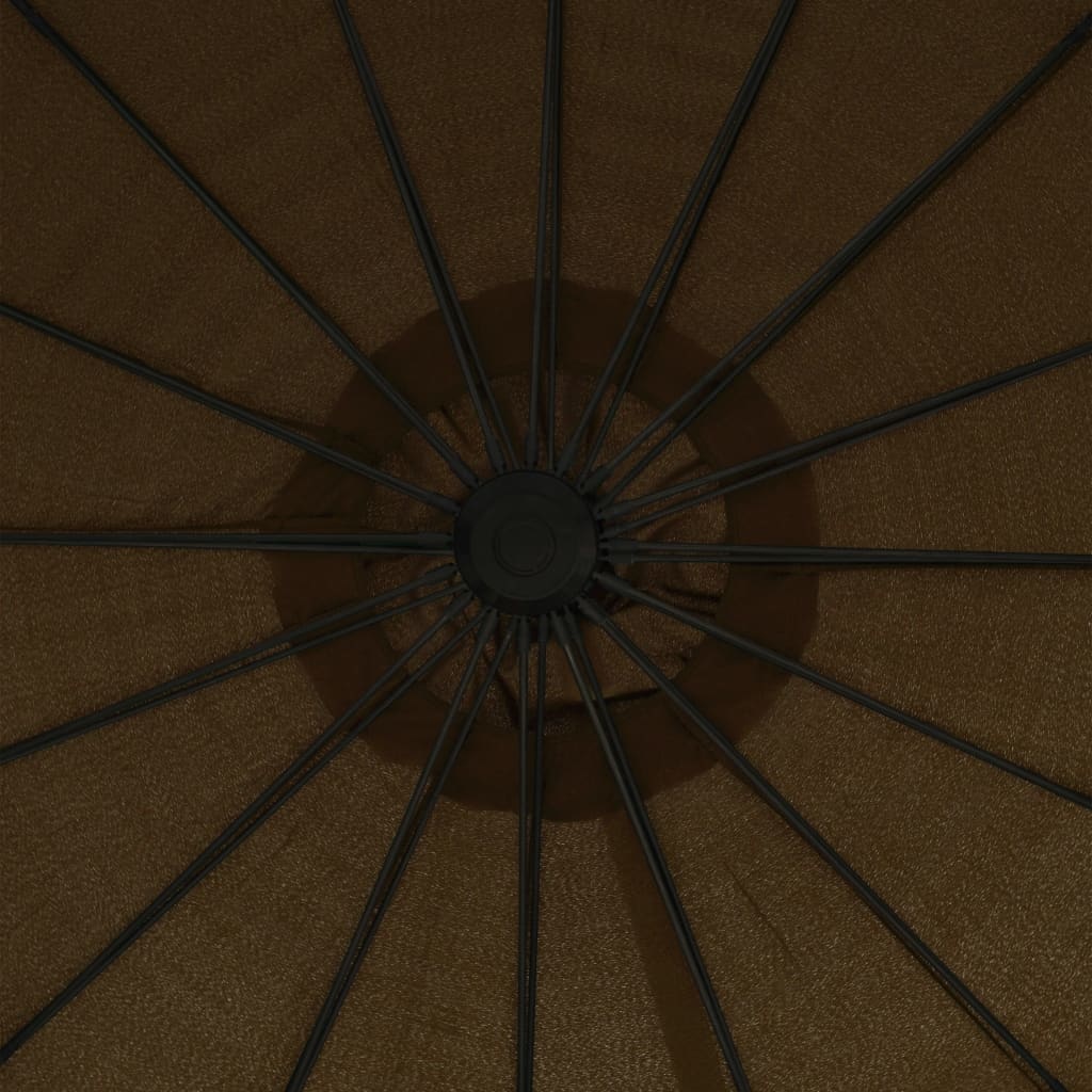 VidaXL Zweefparasol met aluminium paal 3 m taupe