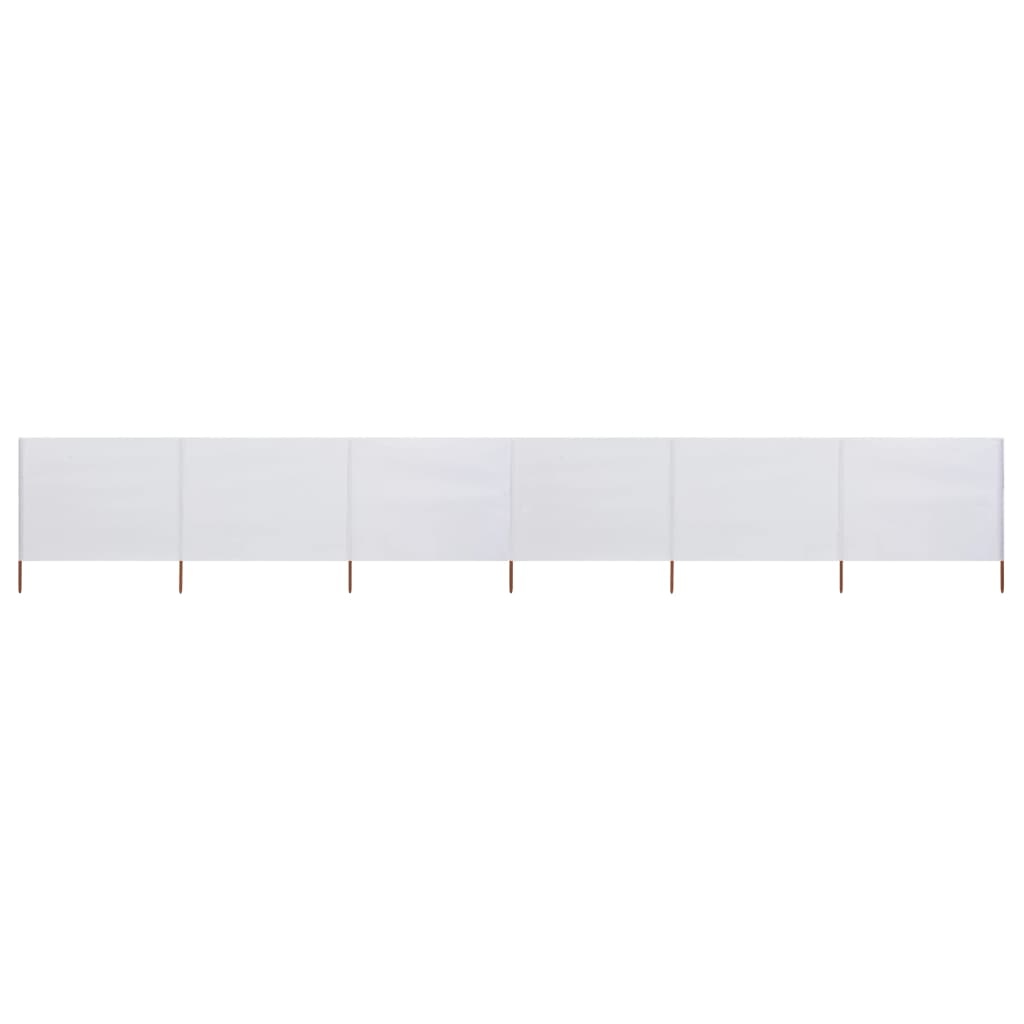VidaXL Windscherm 6-panelen 800x120 cm stof zandwit