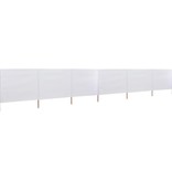 VidaXL Windscherm 6-panelen 800x120 cm stof zandwit