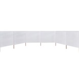 VidaXL Windscherm 6-panelen 800x120 cm stof zandwit