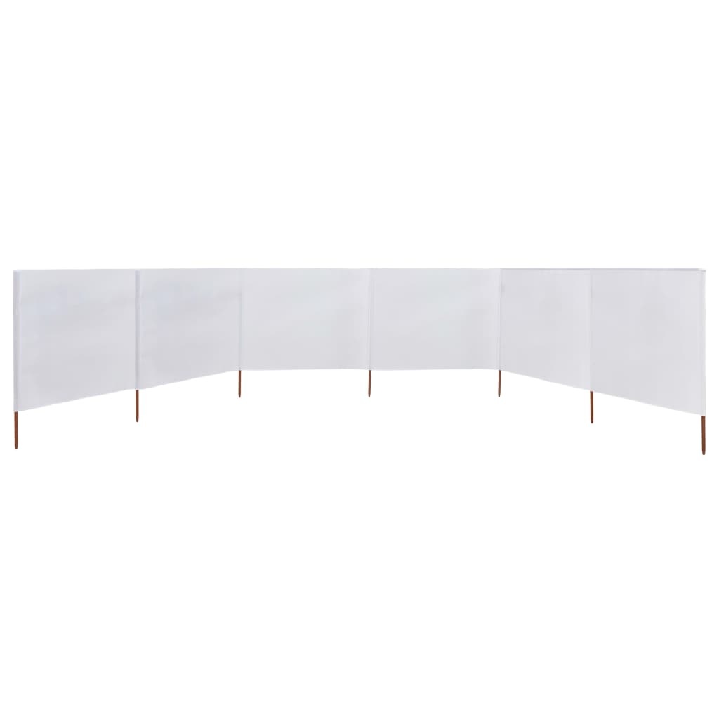 VidaXL Windscherm 6-panelen 800x120 cm stof zandwit
