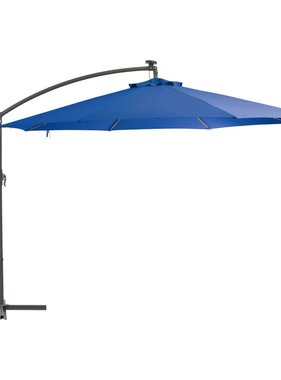 vidaXL Zweefparasol met aluminium paal 350 cm blauw