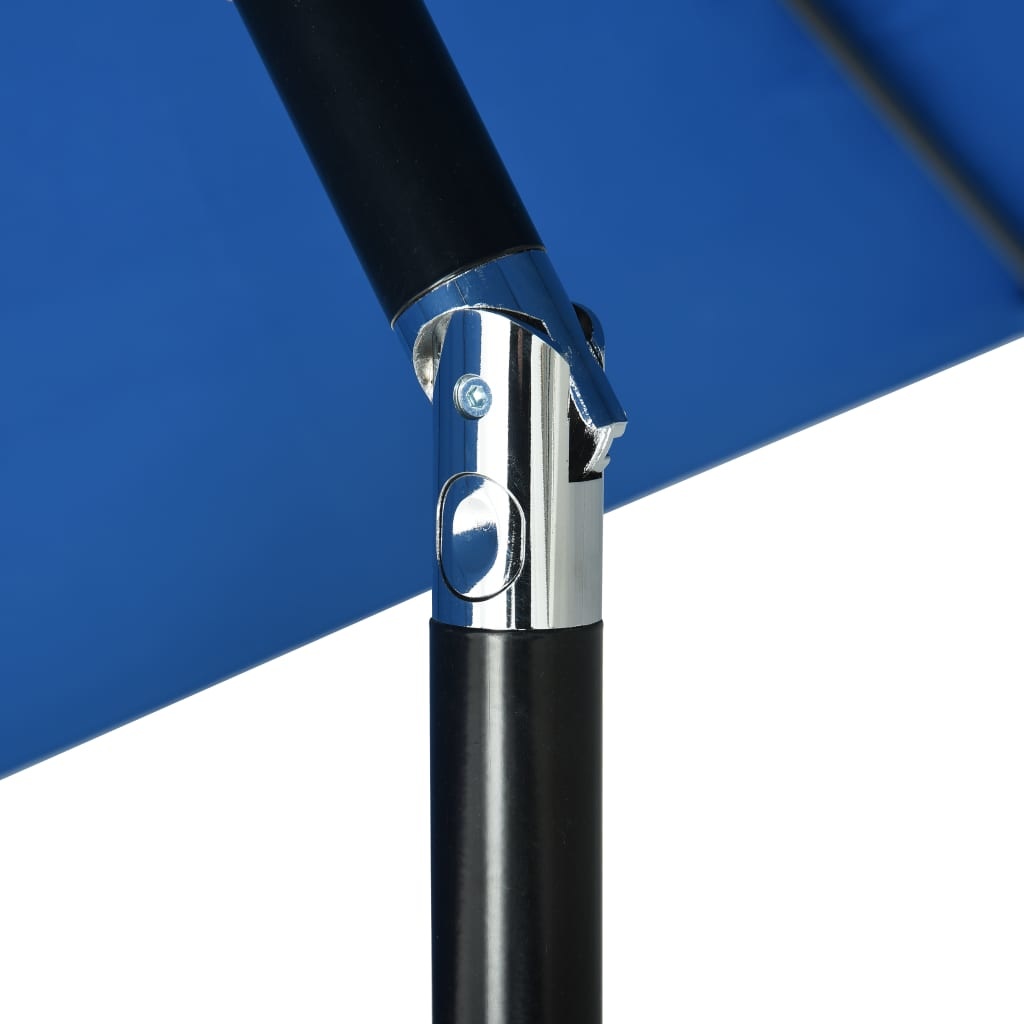 vidaXL Parasol met metalen paal 300 cm blauw
