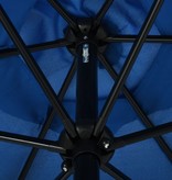 vidaXL Parasol met metalen paal 300 cm blauw