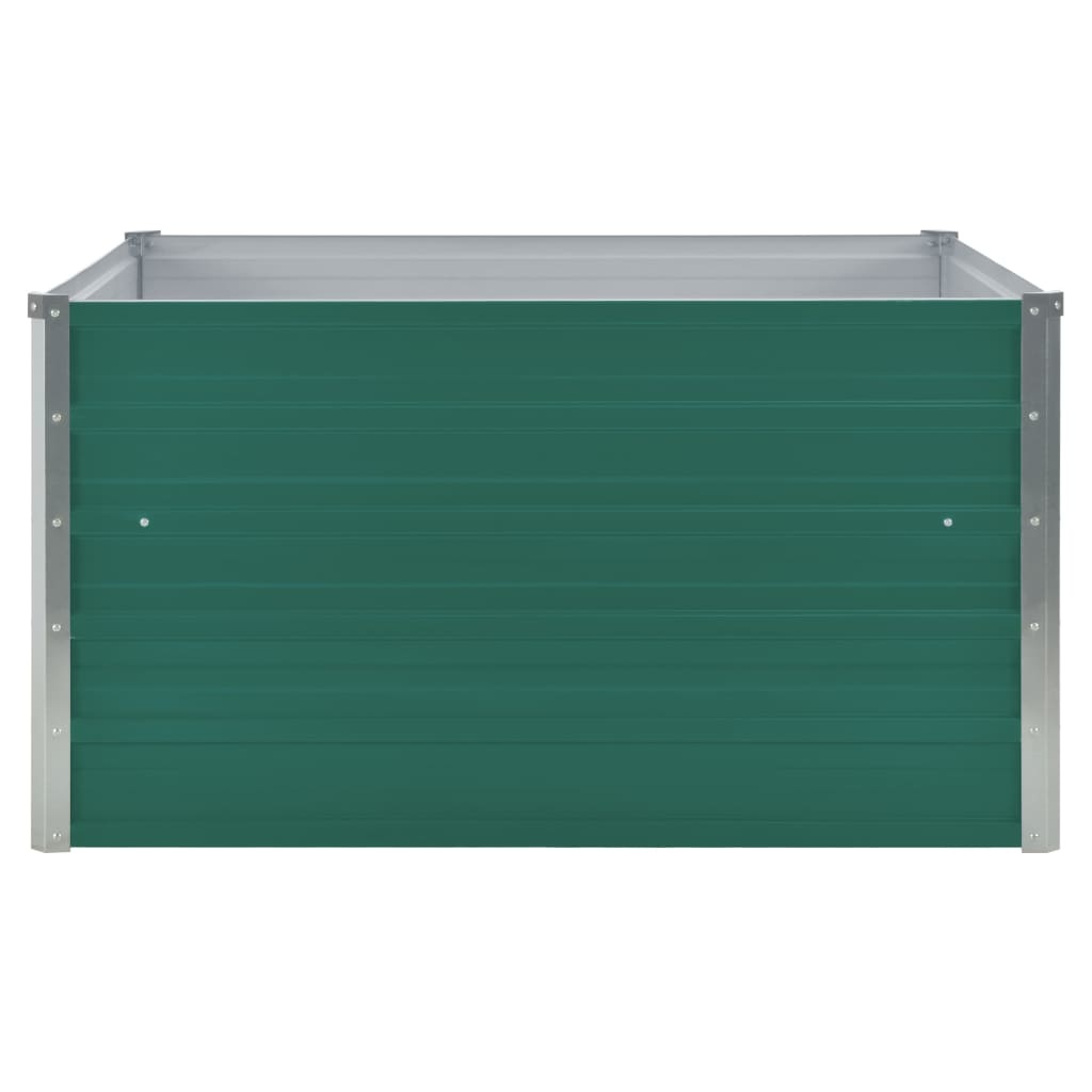 vidaXL Plantenbak verhoogd 100x100x45 cm gegalvaniseerd staal groen