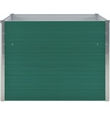 vidaXL Plantenbak verhoogd 100x100x77 cm gegalvaniseerd staal groen