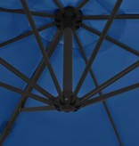VidaXL Zweefparasol met stalen paal 300 cm azuurblauw