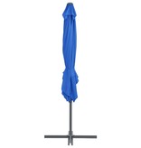 VidaXL Zweefparasol met stalen paal 250x250 cm azuurblauw