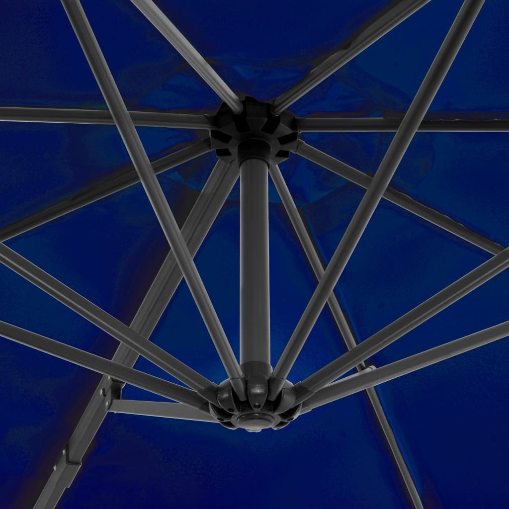 VidaXL Zweefparasol met aluminium paal 300 cm azuurblauw