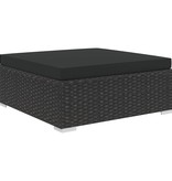 vidaXL 6-delige Loungeset met kussens poly rattan zwart