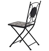 vidaXL Bistrostoelen mozaïek 2 st grijs