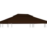 VidaXL Prieeldak 2 lagen 310 g/m² 4x3 m bruin