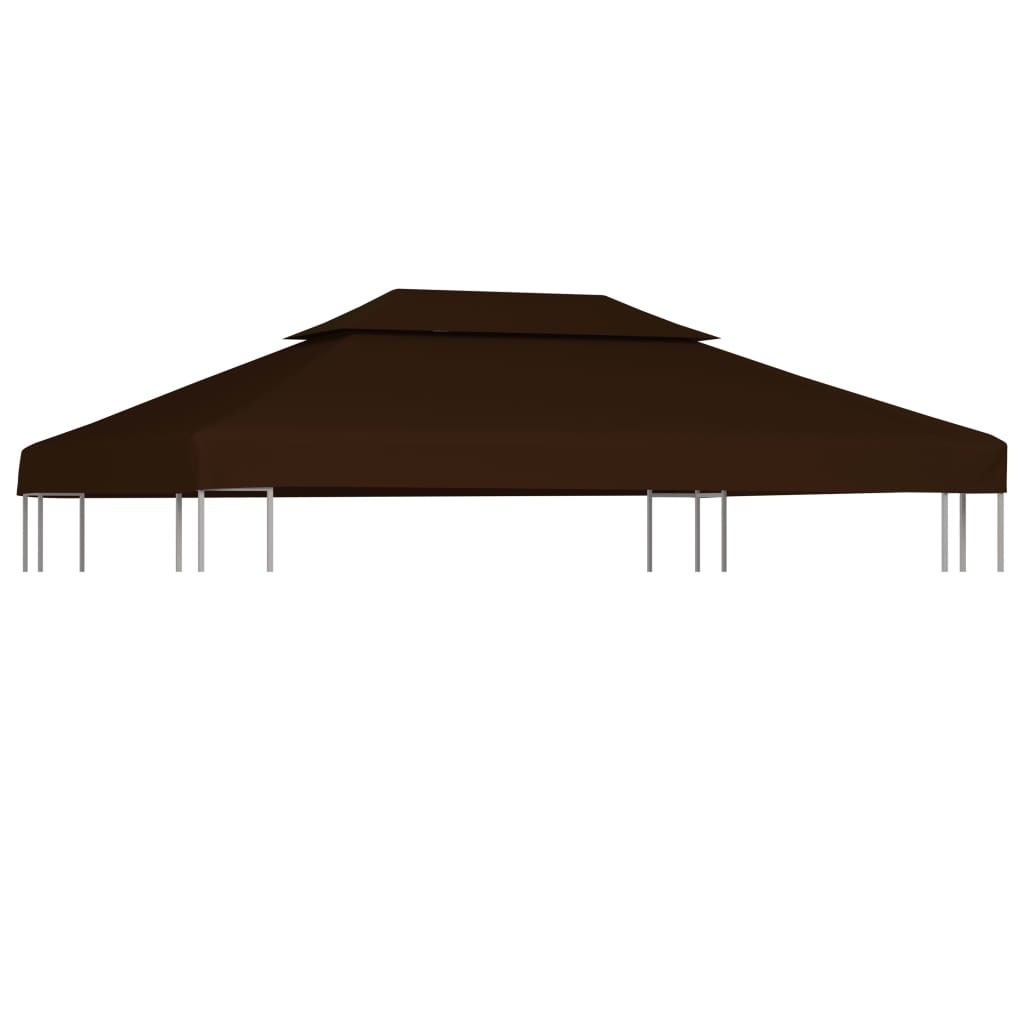 VidaXL Prieeldak 2 lagen 310 g/m² 4x3 m bruin
