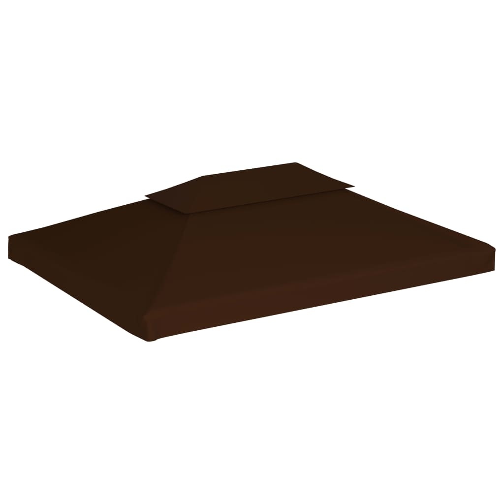VidaXL Prieeldak 2 lagen 310 g/m² 4x3 m bruin