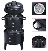 vidaXL Houtskoolroker barbecue-grill 3-in-1 40x80 cm