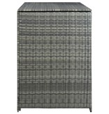 vidaXL Containerberging dubbel 148x77x111 cm poly rattan antraciet