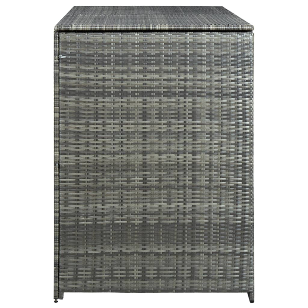 vidaXL Containerberging dubbel 148x77x111 cm poly rattan antraciet